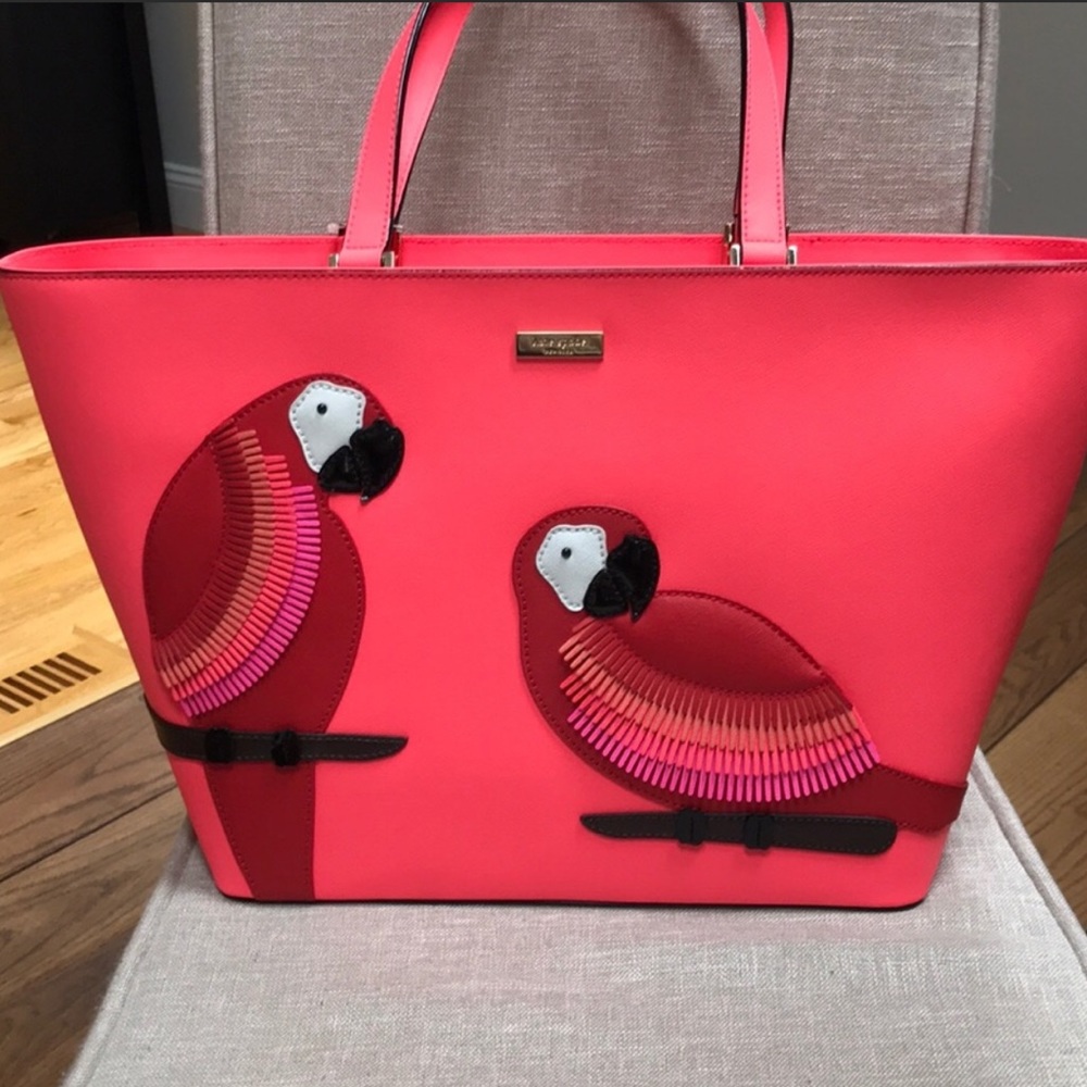 NWT Kate Spade Talk the Talk Parrot Tote Purse Bag